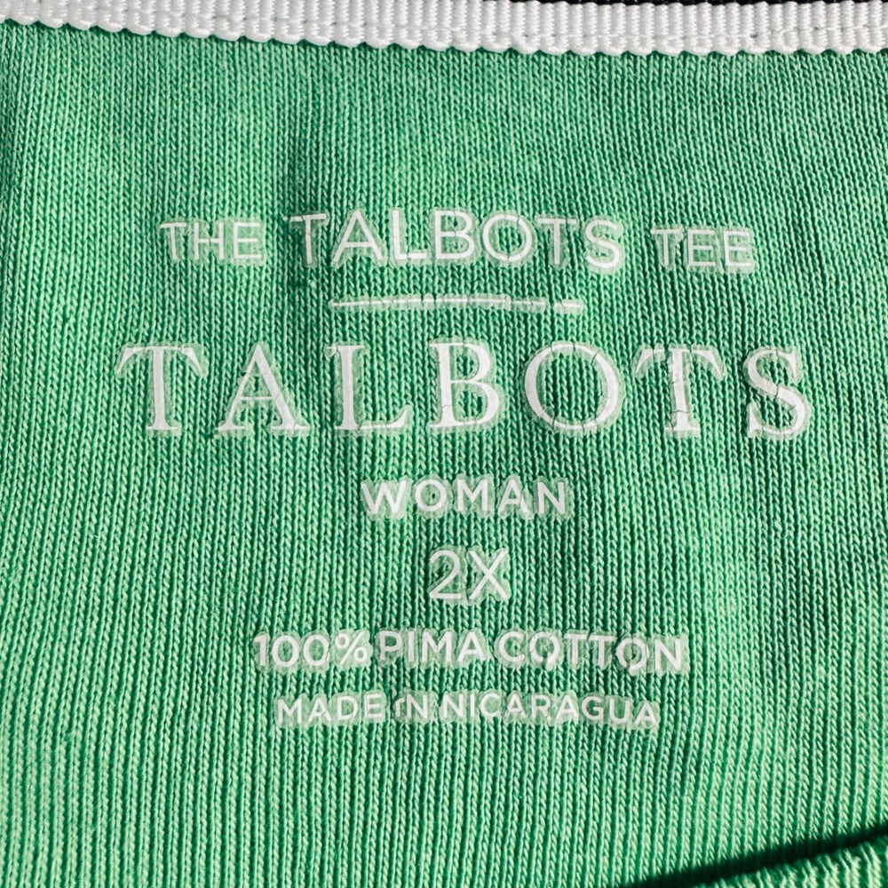 Talbots Pima Cotton Boat Neck Tee Bundle Women 2X Pink Green Purple 3/4 Sleeve - Picture 4 of 7